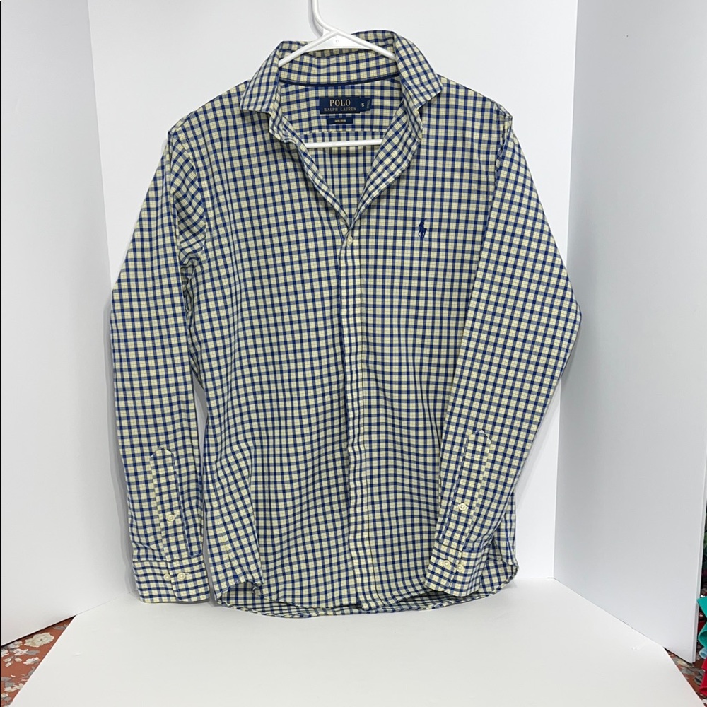 Closet clean out!  Polo by Ralph Lauren Men's Navy and White Plaid Shirt